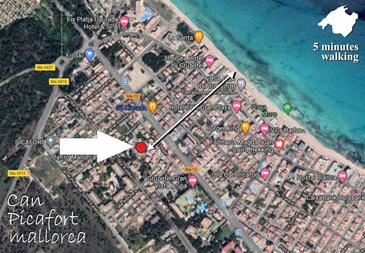 Villa Beach Palmitos Can Picafort  Exterior foto
